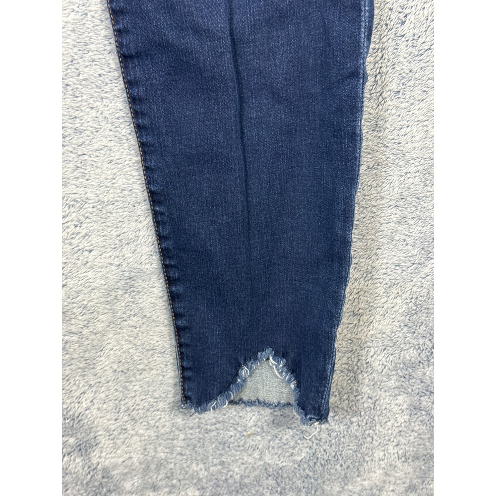 Kut from the Kloth Womens 10 Blue Skinny Jeans Step Hem Raw Edge Frayed - Picture 4 of 15
